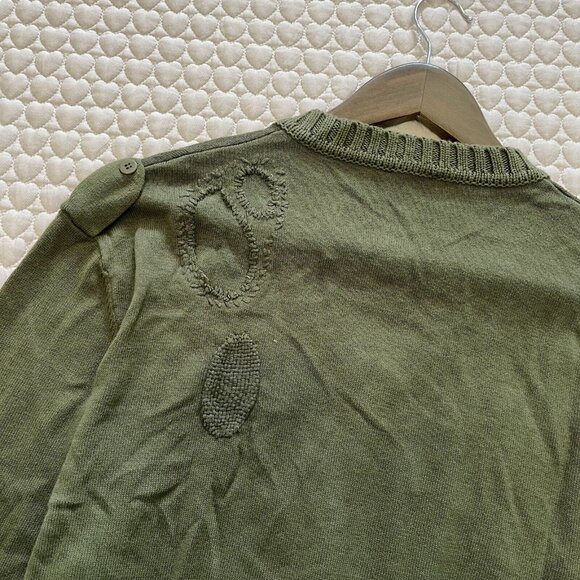 NWOT Kenzo men's Embroidered linen blend sweater Size XXL Green - Picture 12 of 14